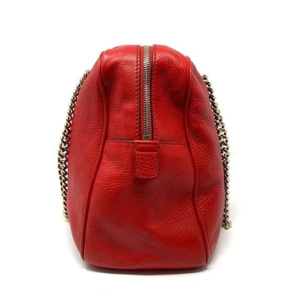 100% Auth Gucci Soho Red Calfskin Shoulder Bag - Picture 3 of 11